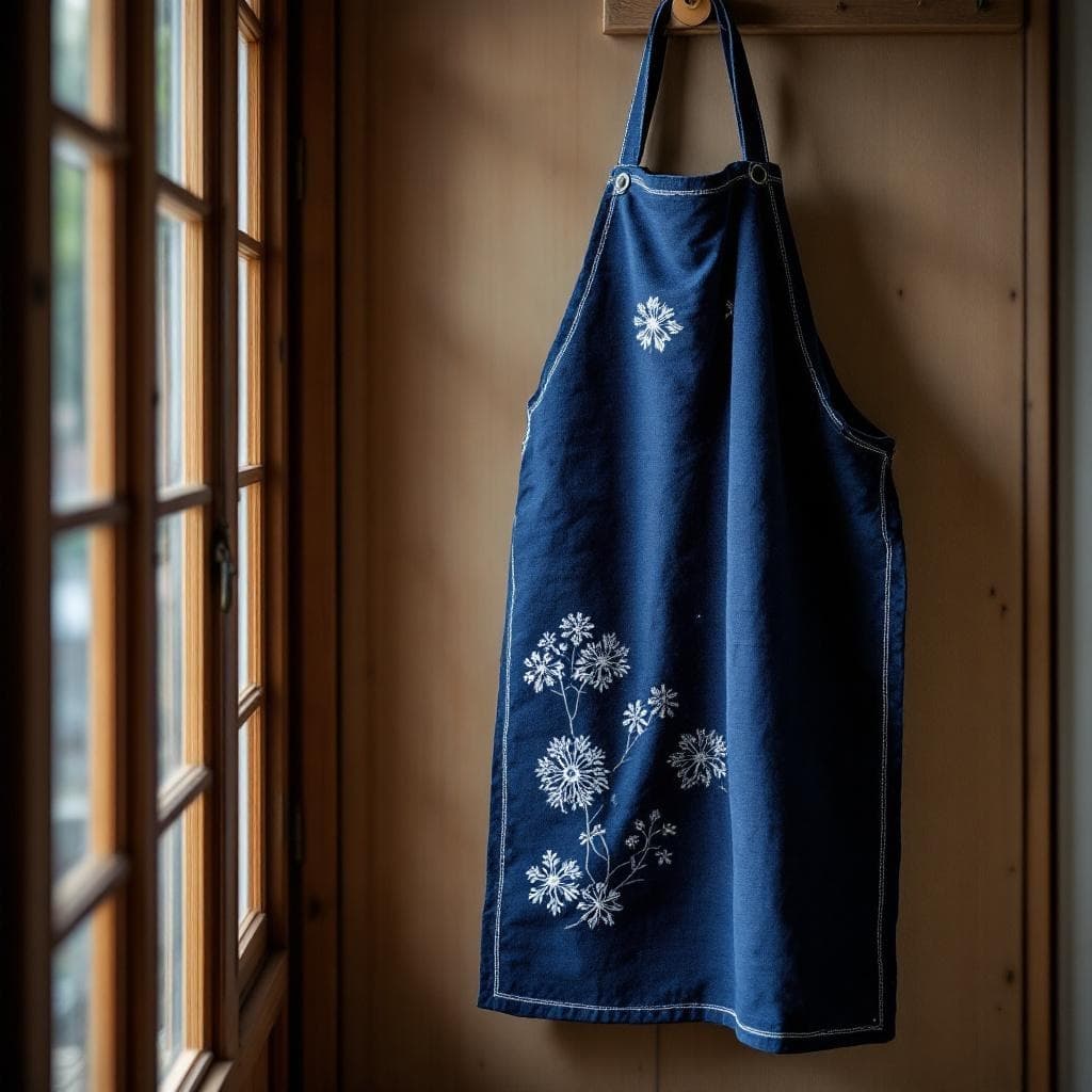 Tablier japonais sashiko traditionnel