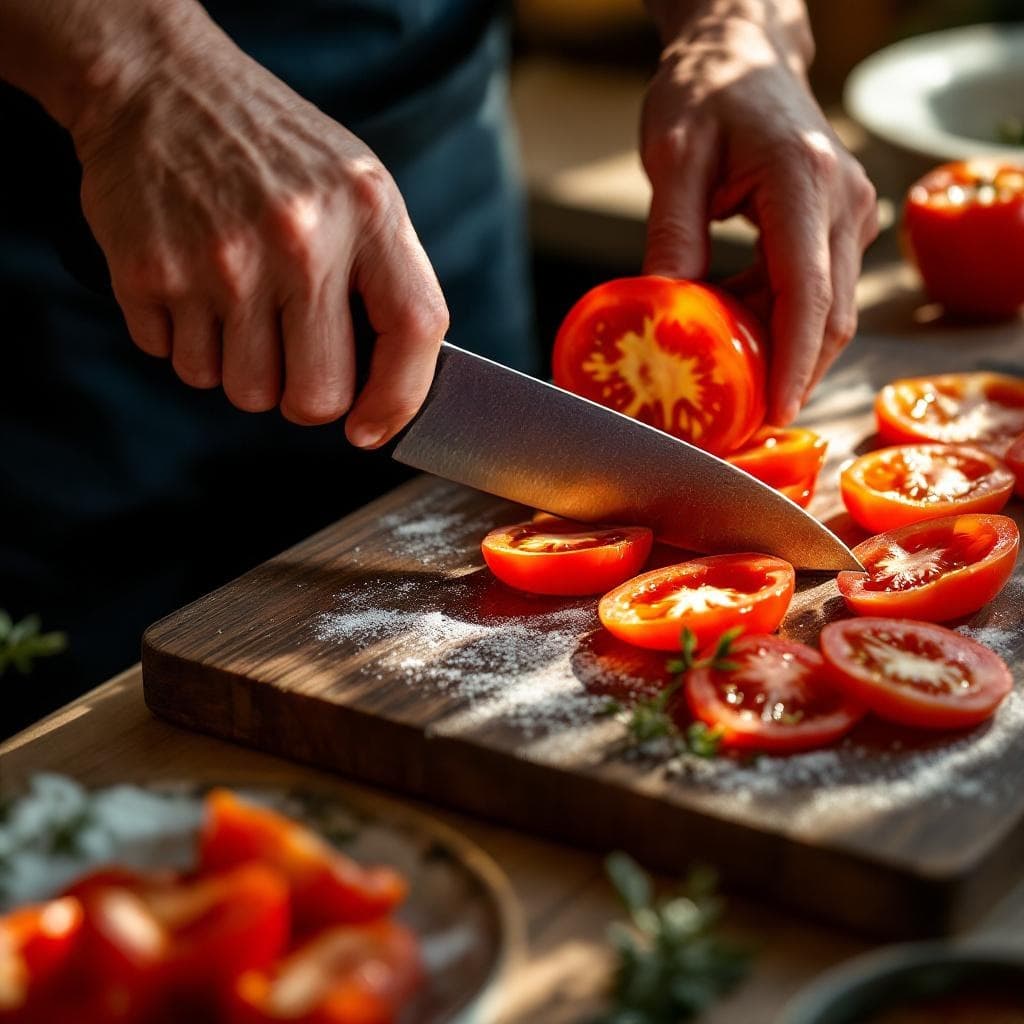 Couteau Santoku Damas 17cm + étui hinoki — vue 3